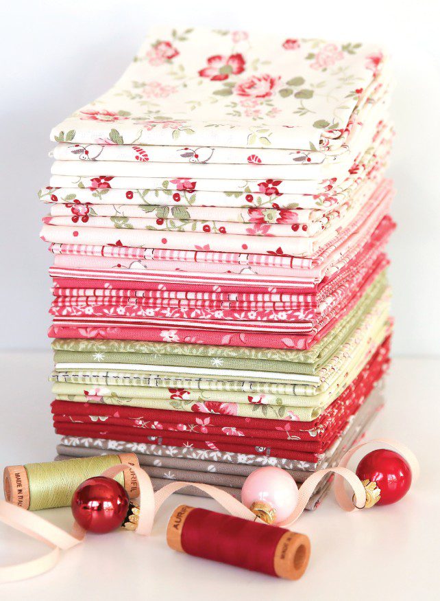 A Very Sweet Christmas Layer Cake Applique, patchwork and quilting fabrics. Range by Bunny Hill Designs for Moda Fabrics.