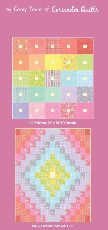 Sherbet Sunshine Flannel Charm Square Applique, patchwork and quilting fabrics. Range by Corey Yoder of Coriander Quilts for Moda Fabrics.