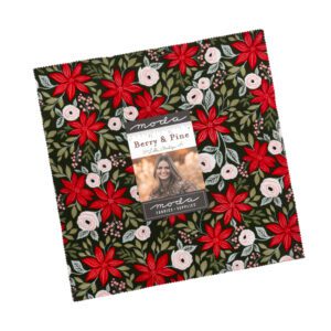 Berry and Pine Layer Cake Applique, patchwork and quilting fabrics. Range by Leila Boutique for Moda Fabrics.