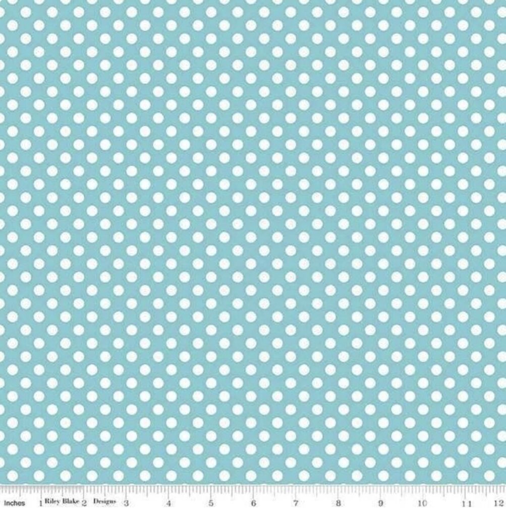 Small Dot Aqua/White spot c350-20 for Riley Blake Designs Applique, patchwork and quilting fabric