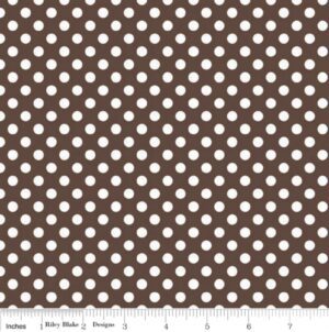 Small Dot Brown/White spot c350-90 for Riley Blake Designs Applique, patchwork and quilting fabric