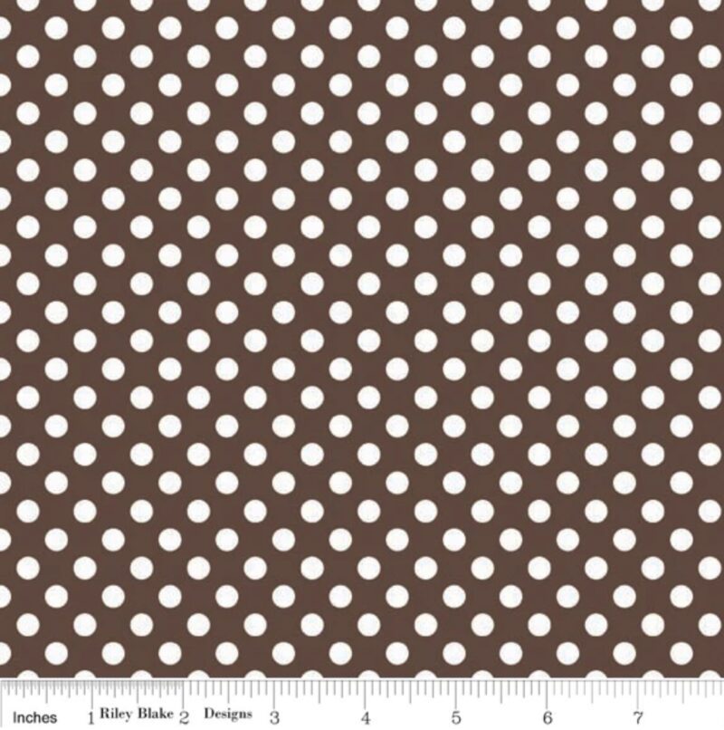 Small Dot Brown/White spot c350-90 for Riley Blake Designs Applique, patchwork and quilting fabric