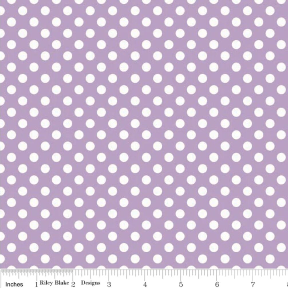 Small Dot Lavender/White spot c350-120 for Riley Blake Designs Applique, patchwork and quilting fabric