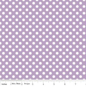 Small Dot Lavender/White spot c350-120 for Riley Blake Designs Applique, patchwork and quilting fabric