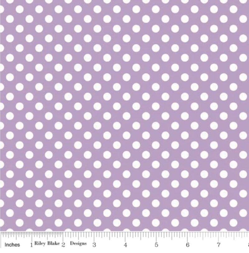 Small Dot Lavender/White spot c350-120 for Riley Blake Designs Applique, patchwork and quilting fabric