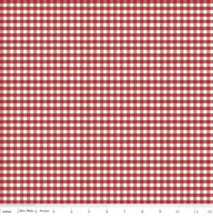 Small Gingham Red C440-80 (1/8" squares) for Riley Blake Designs Applique, patchwork and quilting fabric