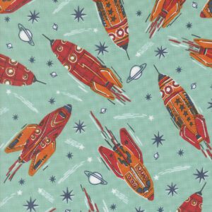 321 Blast Off 20950-17 by Stacy Iest Hsu for Moda Fabrics Applique, patchwork and quilting fabric.