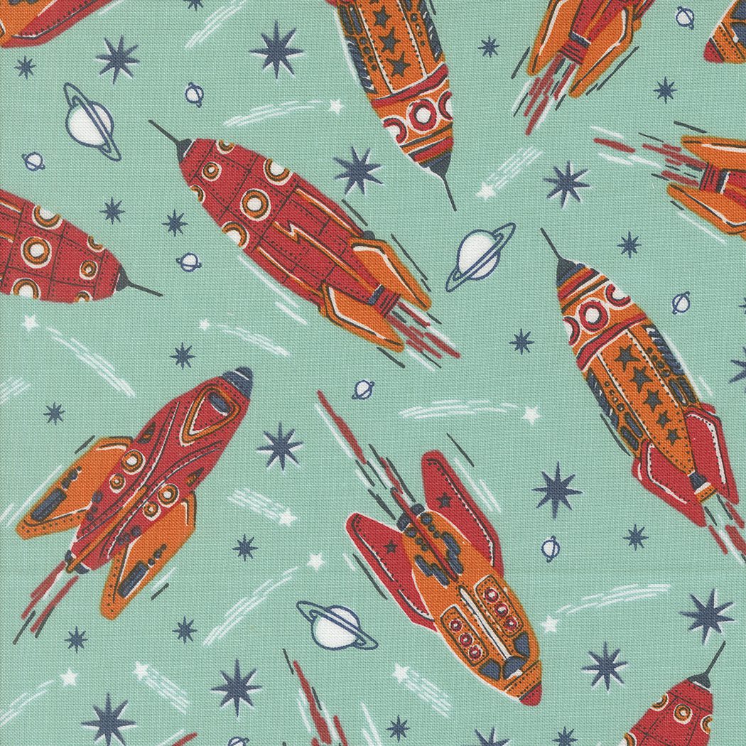 321 Blast Off 20950-17 by Stacy Iest Hsu for Moda Fabrics Applique, patchwork and quilting fabric.