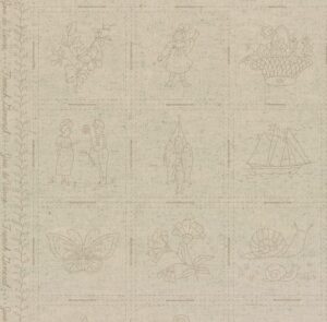 Joie De Vivre 13989-11L  Panel Natural by French General for Moda Fabrics Applique, patchwork and quilting fabric. 