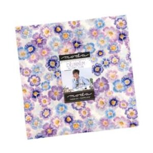 Delphinium Layer Cake Applique, patchwork and quilting fabrics. Range by Janet Clare for Moda Fabrics.