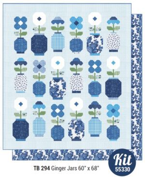 Ginger Jar Quilt Kit by Camille Roskelly for Moda Fabrics Applique, patchwork and quilting fabric supplies