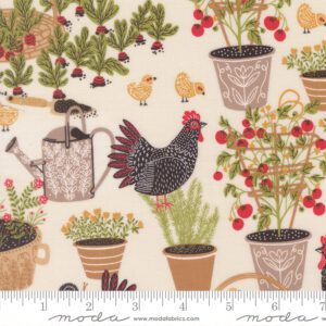 The Henhouse 48430-11 Fabric Collection by Gingiber for Moda Fabrics Applique, patchwork and quilting fabric.