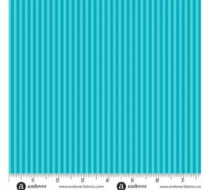 Simply Stripe 10328T Teal by Andover Fabrics Applique, patchwork and quilting fabric