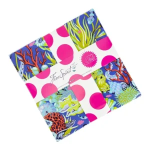 Floral Reef 10” Stacker Applique, patchwork and quilting fabrics. Range by Tula Pink for Freespirit Fabrics