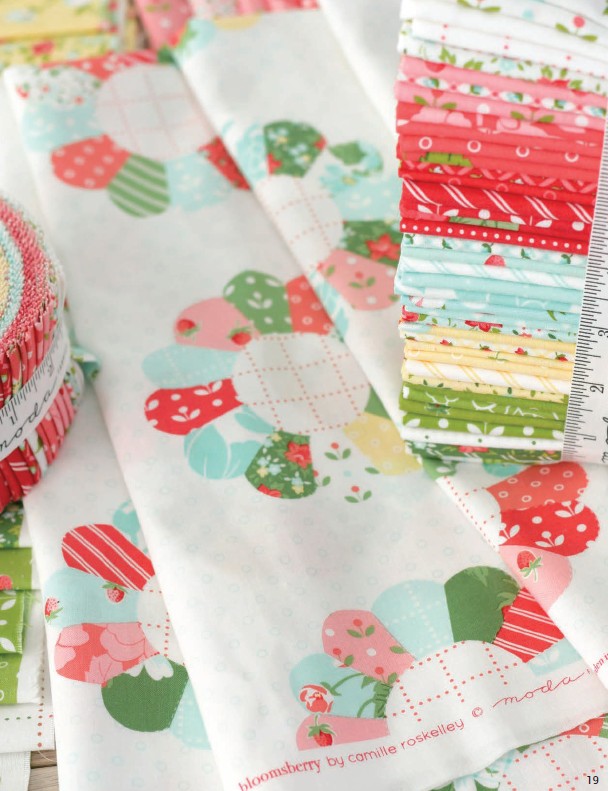 Bloomsberry Fat Quarter Bundle Applique, patchwork and quilting fabric. Fabric Range by Camille Roskelley for Moda Fabrics.