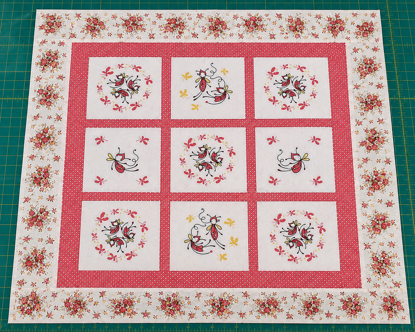 Butterfly Dance Pink/Rose Quilt Fabric KIT