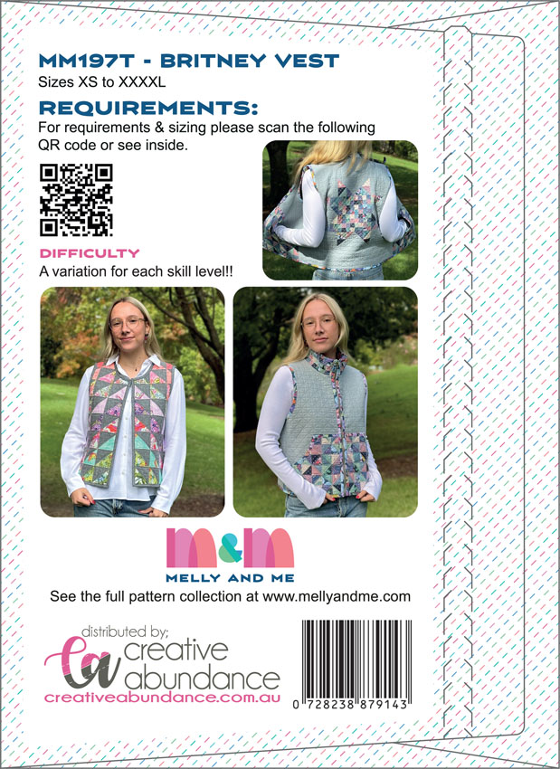 Britney Vest Clothing  Pattern

Pattern by Melly and Me