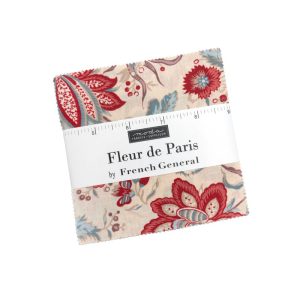 Fleur de Paris Charm Square Applique, patchwork and quilting fabrics. Range by French General for Moda Fabrics.