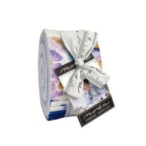 Delphinium Jelly Roll Applique, patchwork and quilting fabrics. Fabric Range by Janet Clare for Moda Fabrics.