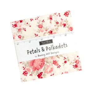 Petals & Polka Dots Charm Square Applique, patchwork and quilting fabrics. Range by Bunny Hill Designs for Moda Fabrics.