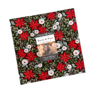 Berry and Pine Layer Cake Applique, patchwork and quilting fabrics. Range by Leila Boutique for Moda Fabrics.