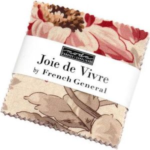 Joie De Vivre Mini Charm Square Applique, patchwork and quilting fabrics. Range by French General for Moda Fabrics