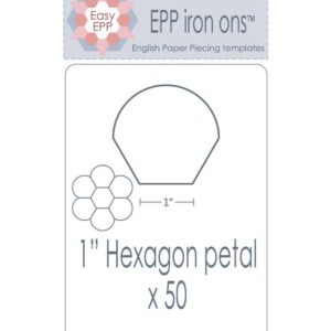Hexies 1" PETAL Papers (approx 50) - English Paper Piecing Papers by Hugs 'n Kisses